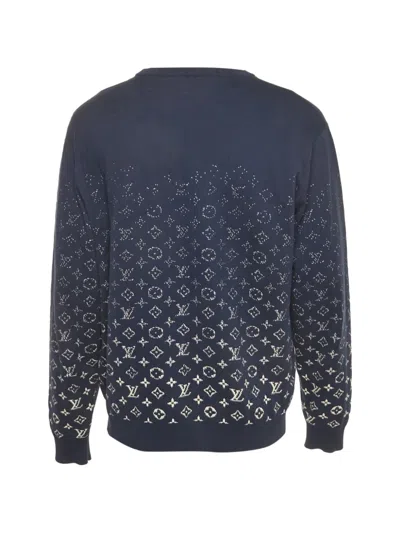 Pre-owned Louis Vuitton Monogram-gradient Sweater In Blue