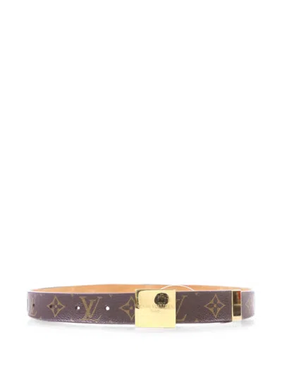 Pre-owned Louis Vuitton Monogram-pattern Belt In Brown