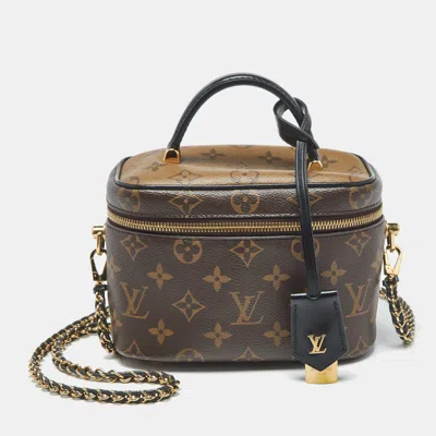 Pre-owned Louis Vuitton Monogram/reverse Monogram Canvas Vanity Pm Bag In Brown