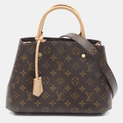 Pre-owned Louis Vuitton Montaigne Bb Crossbody Shoulder Hand Bag 2way Monogram In Brown