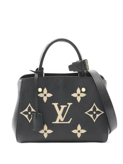 Pre-owned Louis Vuitton Montaigne Bb Two-way Handbag In Black