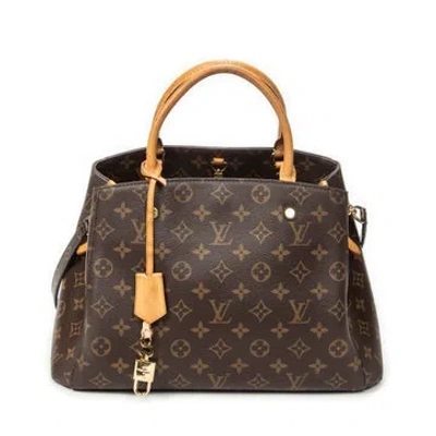 Pre-owned Louis Vuitton Montaigne In Brown
