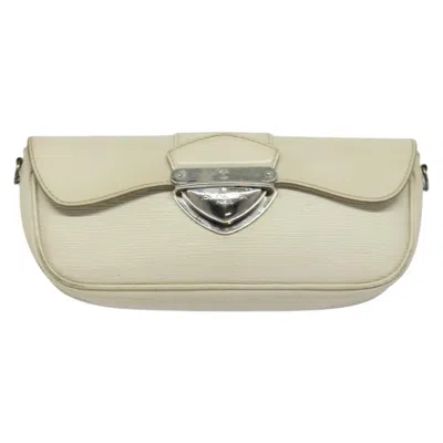 Pre-owned Louis Vuitton Montaigne White Leather Shoulder Bag ()