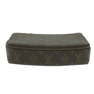 Pre-owned Louis Vuitton Monte Carlo Canvas Clutch Bag () In Brown