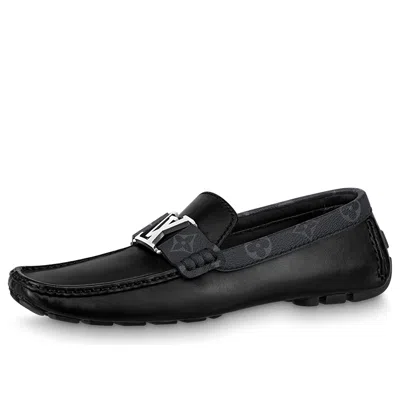 Pre-owned Louis Vuitton Monte Carlo Moccasin Shoes 'black'