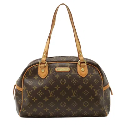 Pre-owned Louis Vuitton Montorgueil Canvas Shoulder Bag () In Brown
