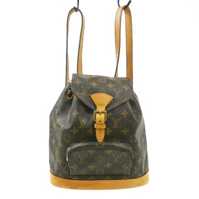 Pre-owned Louis Vuitton Montsouris Backpack Monogram Canvas Brown Canvas Backpack Bag ()