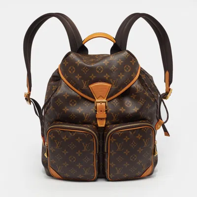 Pre-owned Louis Vuitton Montsouris Cargo Monogram Archive Canvas Backpack In Brown