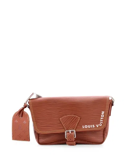 Pre-owned Louis Vuitton Montsouris Messenger Bag Epi Leather Crossbody Bag In Brown