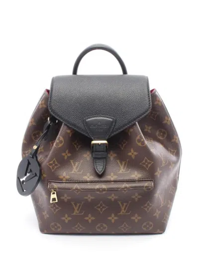 Pre-owned Louis Vuitton Montsouris Monogram Backpack In Brown