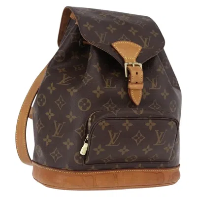 Pre-owned Louis Vuitton Montsouris Monogram Brown Canvas Backpack Bag ()