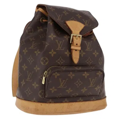Pre-owned Louis Vuitton Montsouris Monogram Brown Canvas Backpack Bag ()