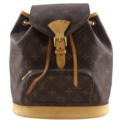 Pre-owned Louis Vuitton Montsouris Monogram Brown Canvas Backpack Bag ()