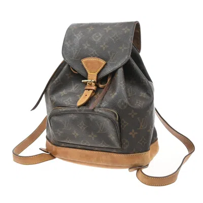 Pre-owned Louis Vuitton Montsouris Monogram Brown Canvas Backpack Bag ()
