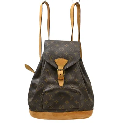 Pre-owned Louis Vuitton Montsouris Monogram Brown Canvas Backpack Bag ()