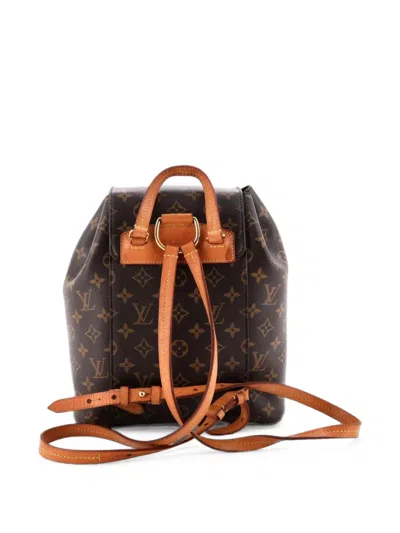 Pre-owned Louis Vuitton Montsouris Monogram Canvas Backpack In Brown