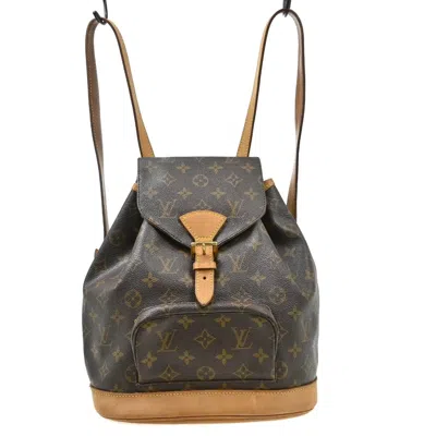 Pre-owned Louis Vuitton Montsouris Monogram Canvas Brown Canvas Backpack Bag ()