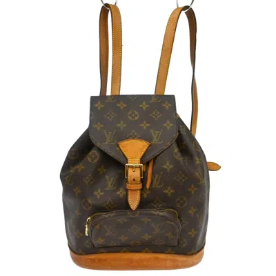 Pre-owned Louis Vuitton Montsouris Monogram Canvas Brown Canvas Backpack Bag ()