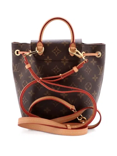 Pre-owned Louis Vuitton Montsouris Nm Monogram Canvas Bb Backpack In Brown