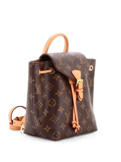 Pre-owned Louis Vuitton Montsouris Nm Monogram Canvas Bb Backpack In Brown