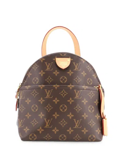 Pre-owned Louis Vuitton Moon Monogram Canvas Backpack In Brown