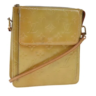 Pre-owned Louis Vuitton Mott Beige Patent Leather Clutch Bag () In Sand