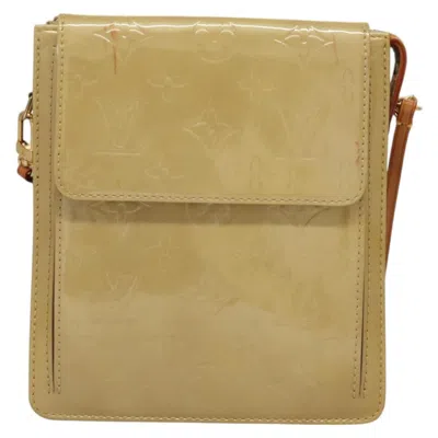 Pre-owned Louis Vuitton Mott Beige Patent Leather Clutch Bag () In Sand