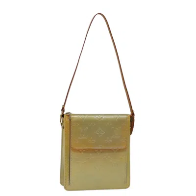 Pre-owned Louis Vuitton Mott Beige Patent Leather Clutch Bag () In Sand