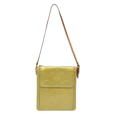 Pre-owned Louis Vuitton Mott Yellow Patent Leather Clutch Bag ()