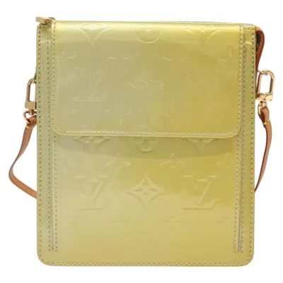 Pre-owned Louis Vuitton Mott Yellow Patent Leather Clutch Bag ()