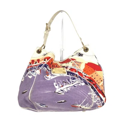 Pre-owned Louis Vuitton Multi-color Leather Canvas Shoulder Bag ()