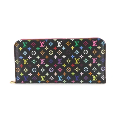 Pre-owned Louis Vuitton Multi-color Noir Monogram Multicolore Long Wallet (bi-fold) ()