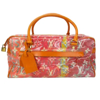 Pre-owned Louis Vuitton Multi-color Orange Rose Monogram Boston Bag Handbag ()