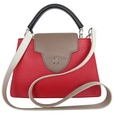 Pre-owned Louis Vuitton Multi-color Red Color Leather Handbag Shoulder Bag ()
