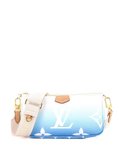 Pre-owned Louis Vuitton Multi Pochette Accessoires By The Pool Monogram Giant Crossbody Bag In Blue