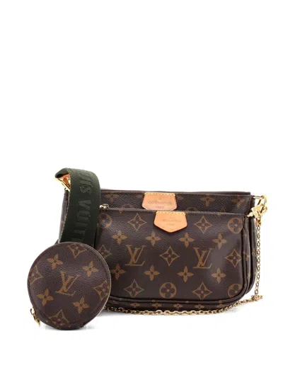 Pre-owned Louis Vuitton Multi Pochette Accessoires Monogram Canvas Crossbody Bag In Brown