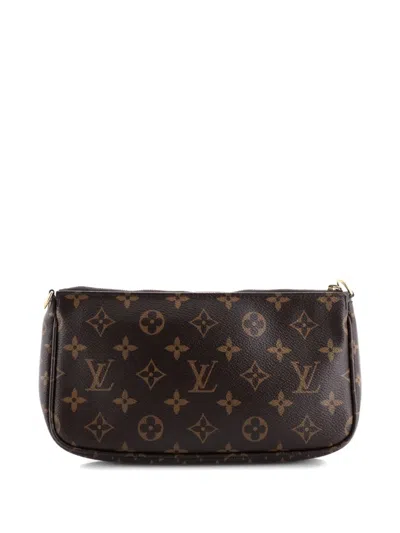 Pre-owned Louis Vuitton Multi Pochette Accessoires Monogram Canvas Crossbody Bag In Brown