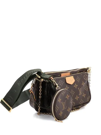 Pre-owned Louis Vuitton Multi Pochette Accessoires Monogram Canvas Crossbody Bag In Brown