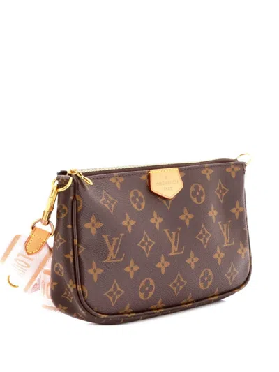 Pre-owned Louis Vuitton Multi Pochette Accessoires Monogram Canvas Crossbody Bag In Brown