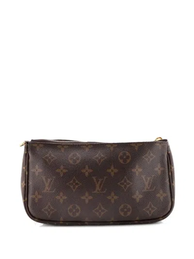 Pre-owned Louis Vuitton Multi Pochette Accessoires Monogram Canvas Crossbody Bag In Brown
