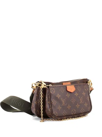 Pre-owned Louis Vuitton Multi Pochette Accessoires Monogram Canvas Crossbody Bag In Brown