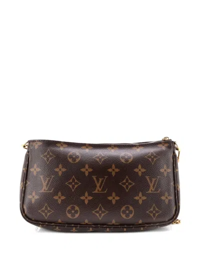 Pre-owned Louis Vuitton Multi Pochette Accessoires Monogram Canvas Crossbody Bag In Brown