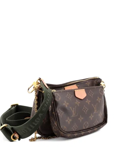 Pre-owned Louis Vuitton Multi Pochette Accessoires Monogram Canvas Crossbody Bag In Brown