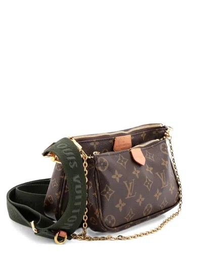 Pre-owned Louis Vuitton Multi Pochette Accessoires Monogram Canvas Crossbody Bag In Brown
