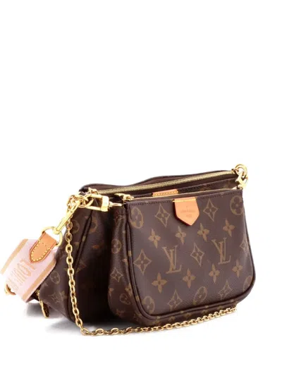 Pre-owned Louis Vuitton Multi Pochette Accessoires Monogram Canvas Crossbody Bag In Brown