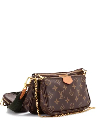 Pre-owned Louis Vuitton Multi Pochette Accessoires Monogram Canvas Crossbody Bag In Brown
