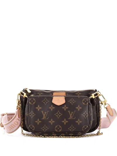 Pre-owned Louis Vuitton Multi Pochette Accessoires Monogram Canvas Crossbody Bag In Brown