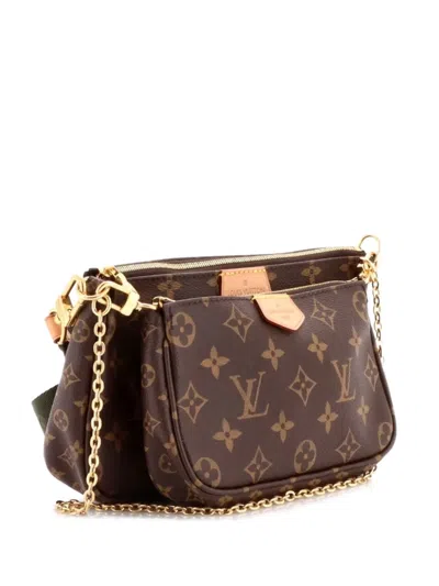 Pre-owned Louis Vuitton Multi Pochette Accessoires Monogram Canvas Crossbody Bag In Brown