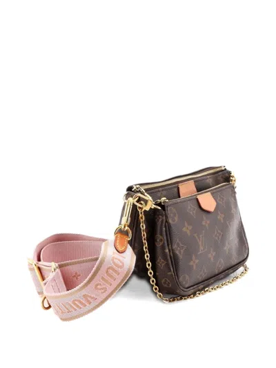 Pre-owned Louis Vuitton Multi Pochette Accessoires Monogram Canvas Crossbody Bag In Brown