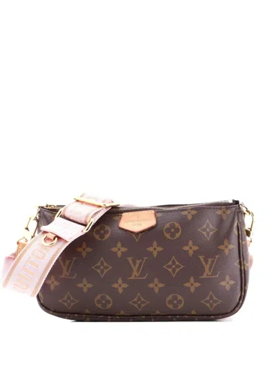 Pre-owned Louis Vuitton Multi Pochette Accessoires Monogram Canvas Crossbody Bag In Brown